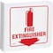Brady Fire Extinguisher Sign, 8 in Height, 8 in Width, Acrylic, Square, English L0FEG1G - alternate 1
